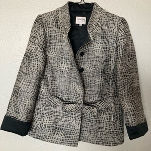 Armani Collezioni Gray pattern blazer